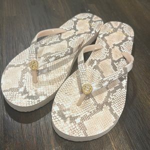 Tory Burch Flip Flops - Snake Skin Size 8.5